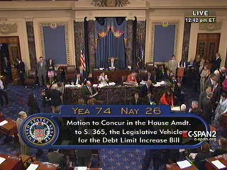 Senate Passes Debt Ceiling Bill 8-2-11